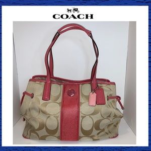 Coach Signature Stripe Carryall Handbag F21949